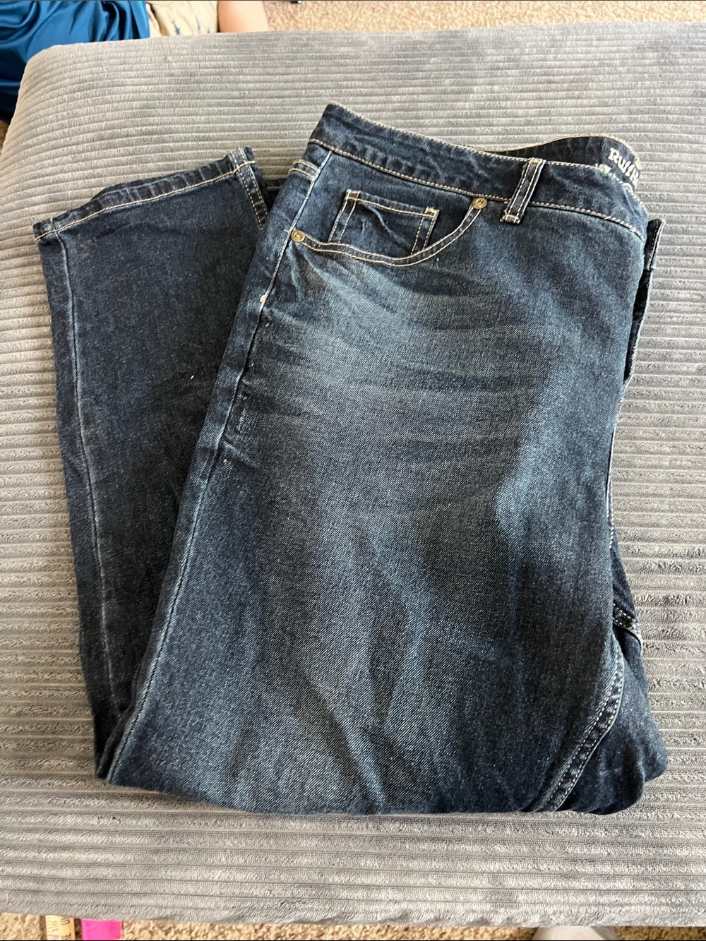 Ruff Hewn Men's Relaxed Jeans in Dark Indigo Wash